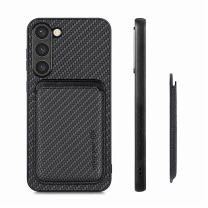 For Samsung Galaxy S23 Case Anti-fall PU+PC+TPU Shell with Magnetic Card Slots
