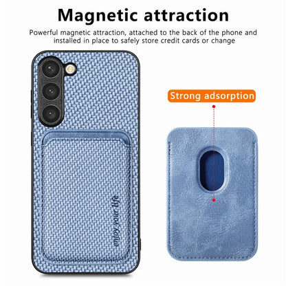 For Samsung Galaxy S23 Case Anti-fall PU+PC+TPU Shell with Magnetic Card Slots