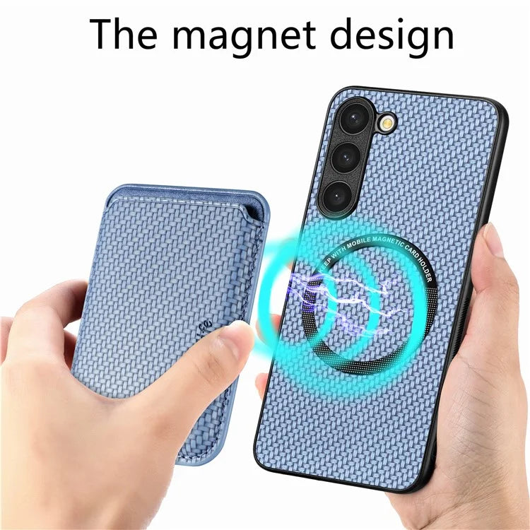 For Samsung Galaxy S23 Case Anti-fall PU+PC+TPU Shell with Magnetic Card Slots