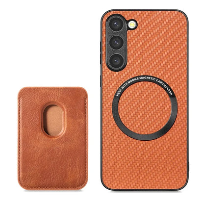 For Samsung Galaxy S23 Case Anti-fall PU+PC+TPU Shell with Magnetic Card Slots