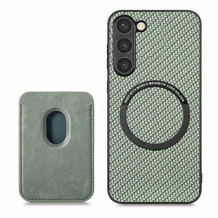 For Samsung Galaxy S23 Case Anti-fall PU+PC+TPU Shell with Magnetic Card Slots