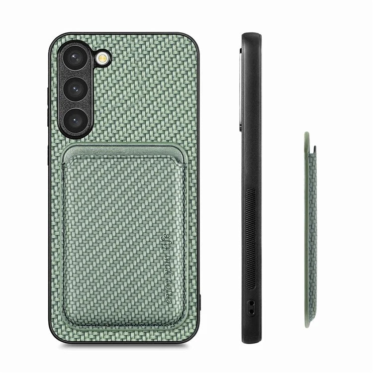For Samsung Galaxy S23 Case Anti-fall PU+PC+TPU Shell with Magnetic Card Slots