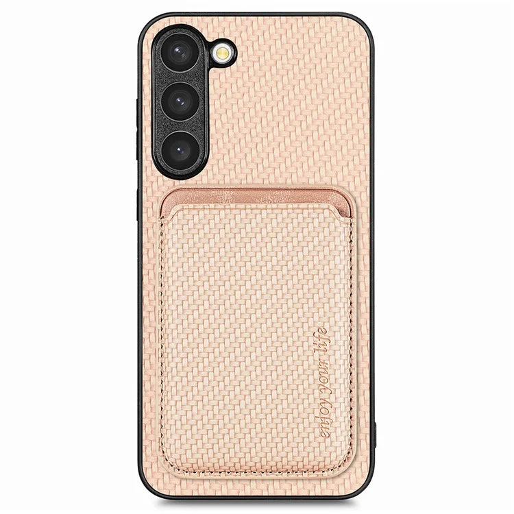 For Samsung Galaxy S23 Case Anti-fall PU+PC+TPU Shell with Magnetic Card Slots