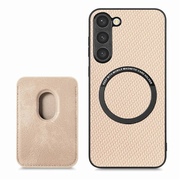 For Samsung Galaxy S23 Case Anti-fall PU+PC+TPU Shell with Magnetic Card Slots