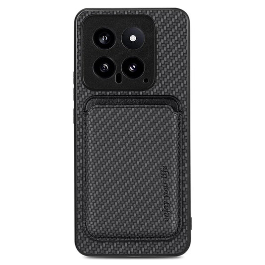 For Xiaomi 14 Case PU+PC+TPU Magnetic Detachable Card Holder Phone Back Cover