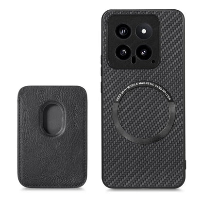 For Xiaomi 14 Case PU+PC+TPU Magnetic Detachable Card Holder Phone Back Cover