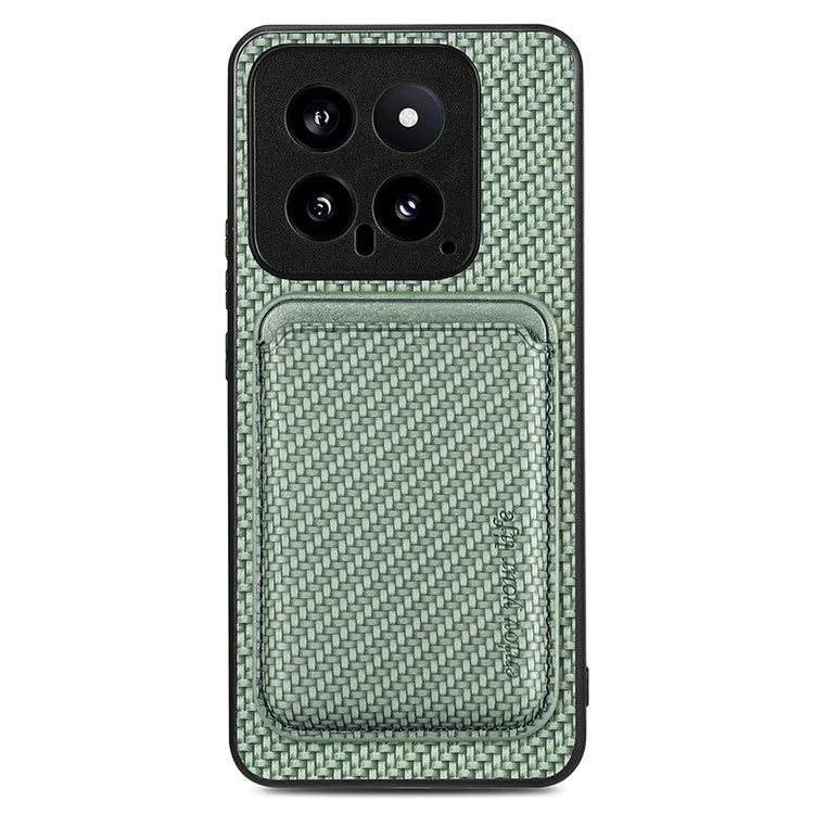 For Xiaomi 14 Case PU+PC+TPU Magnetic Detachable Card Holder Phone Back Cover