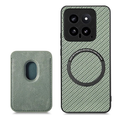 For Xiaomi 14 Case PU+PC+TPU Magnetic Detachable Card Holder Phone Back Cover