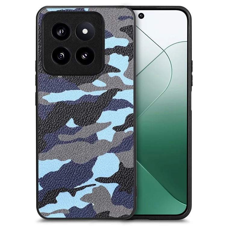 For Xiaomi 14 Pro Cell Phone Case PU Leather Coated PC+TPU Precise Cutout Cover