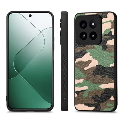 For Xiaomi 14 Pro Cell Phone Case PU Leather Coated PC+TPU Precise Cutout Cover