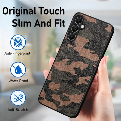 For Samsung Galaxy A05s 4G Case PU Leather+PC+TPU Lens Protection Phone Cover