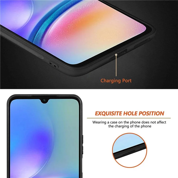 For Samsung Galaxy A05s 4G Case PU Leather+PC+TPU Lens Protection Phone Cover
