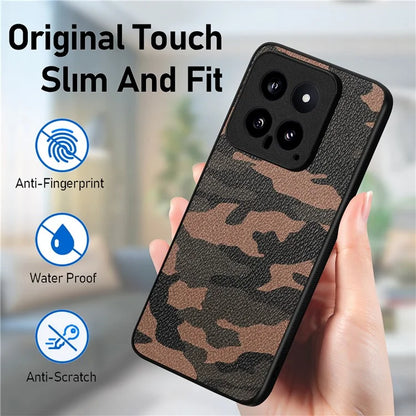 For Xiaomi 14 Case Camouflage Pattern Precise Lens Cutout Phone Protector