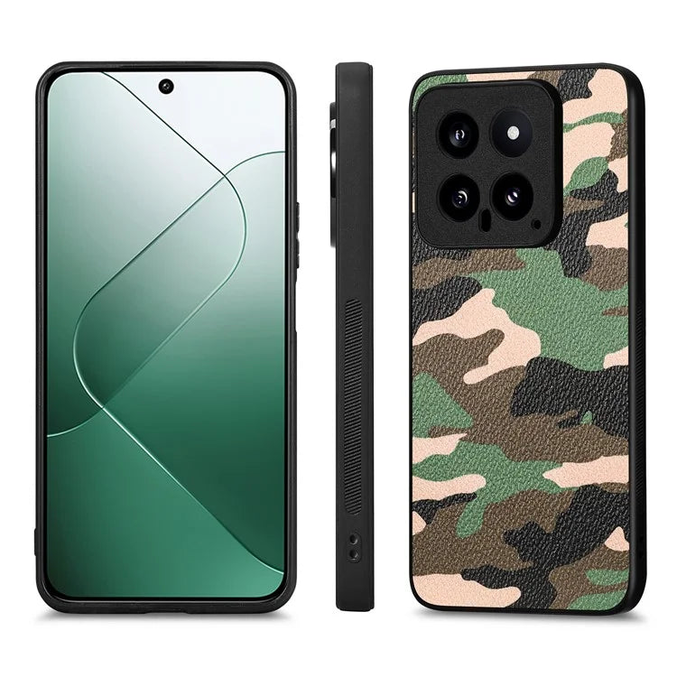 For Xiaomi 14 Case Camouflage Pattern Precise Lens Cutout Phone Protector