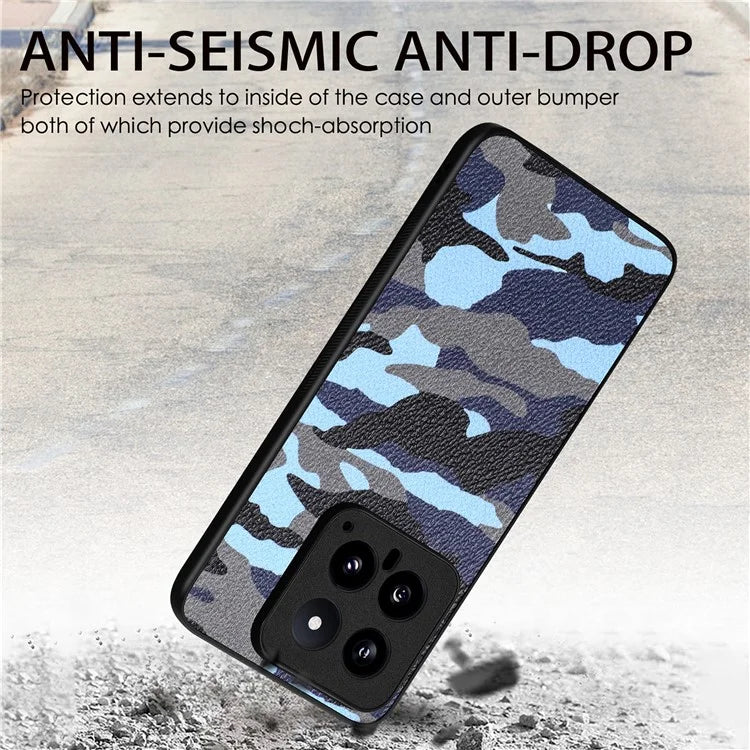 For Xiaomi 14 Case Camouflage Pattern Precise Lens Cutout Phone Protector