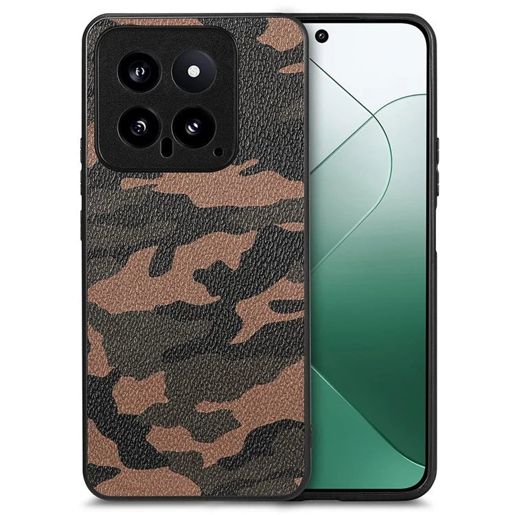 For Xiaomi 14 Case Camouflage Pattern Precise Lens Cutout Phone Protector