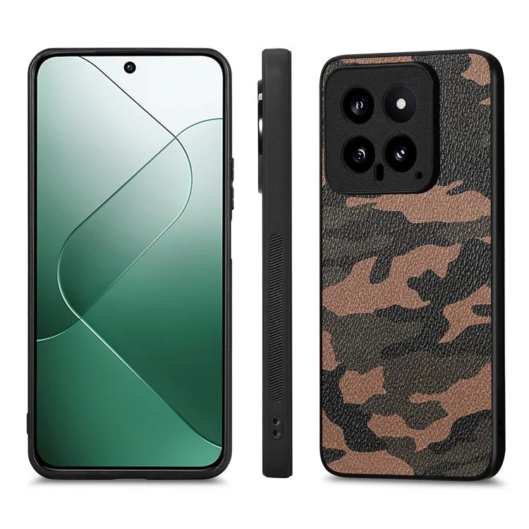 For Xiaomi 14 Case Camouflage Pattern Precise Lens Cutout Phone Protector