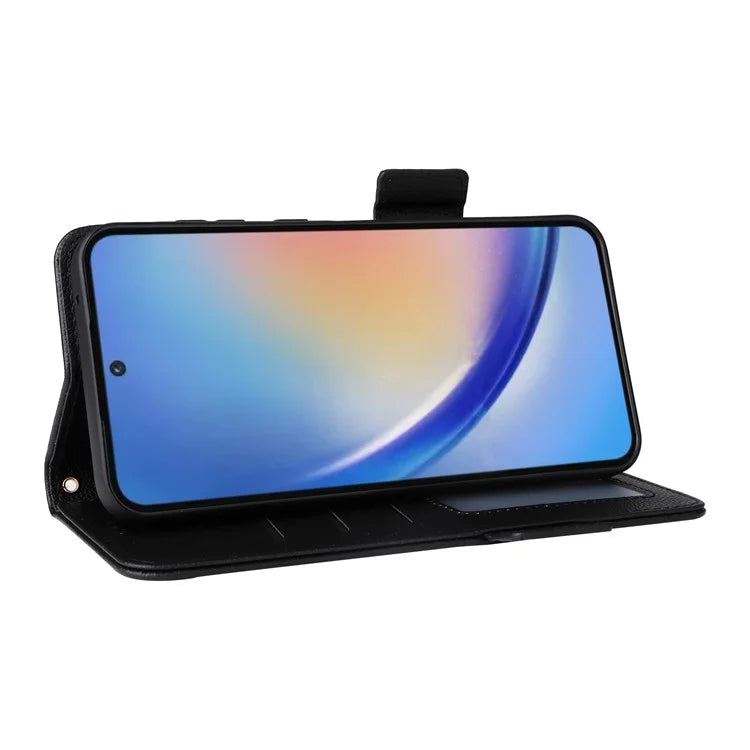 For Samsung Galaxy A35 5G Lychee Texture Leather Case with Wallet Card Slots