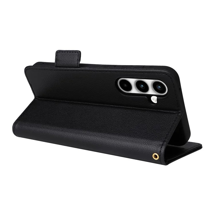 For Samsung Galaxy A35 5G Lychee Texture Leather Case with Wallet Card Slots