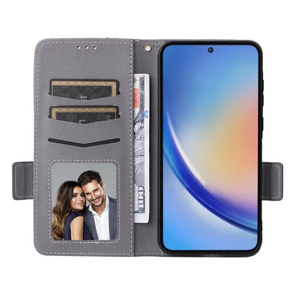 For Samsung Galaxy A35 5G Lychee Texture Leather Case with Wallet Card Slots