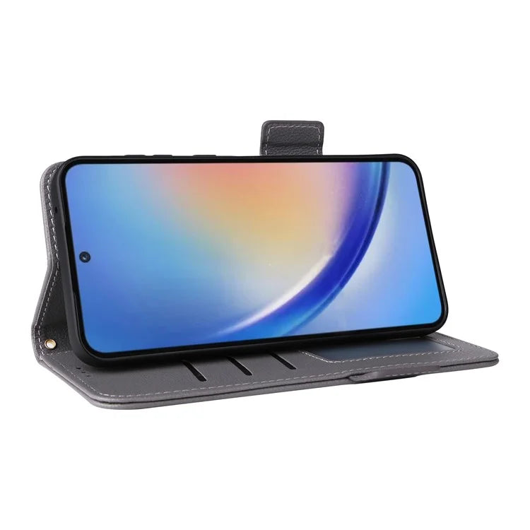 For Samsung Galaxy A35 5G Lychee Texture Leather Case with Wallet Card Slots