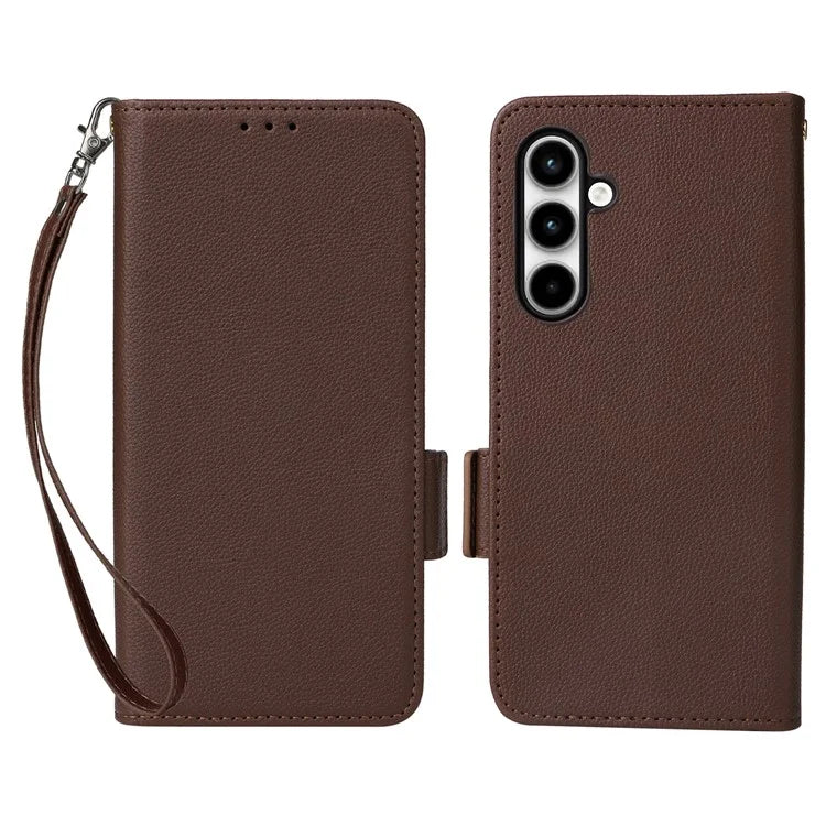 For Samsung Galaxy A35 5G Lychee Texture Leather Case with Wallet Card Slots