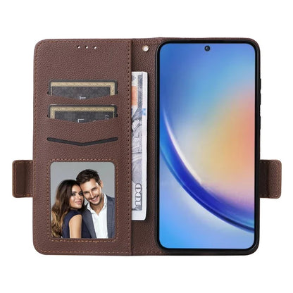 For Samsung Galaxy A35 5G Lychee Texture Leather Case with Wallet Card Slots