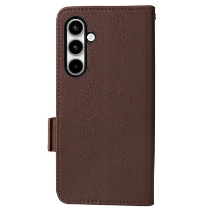 For Samsung Galaxy A35 5G Lychee Texture Leather Case with Wallet Card Slots