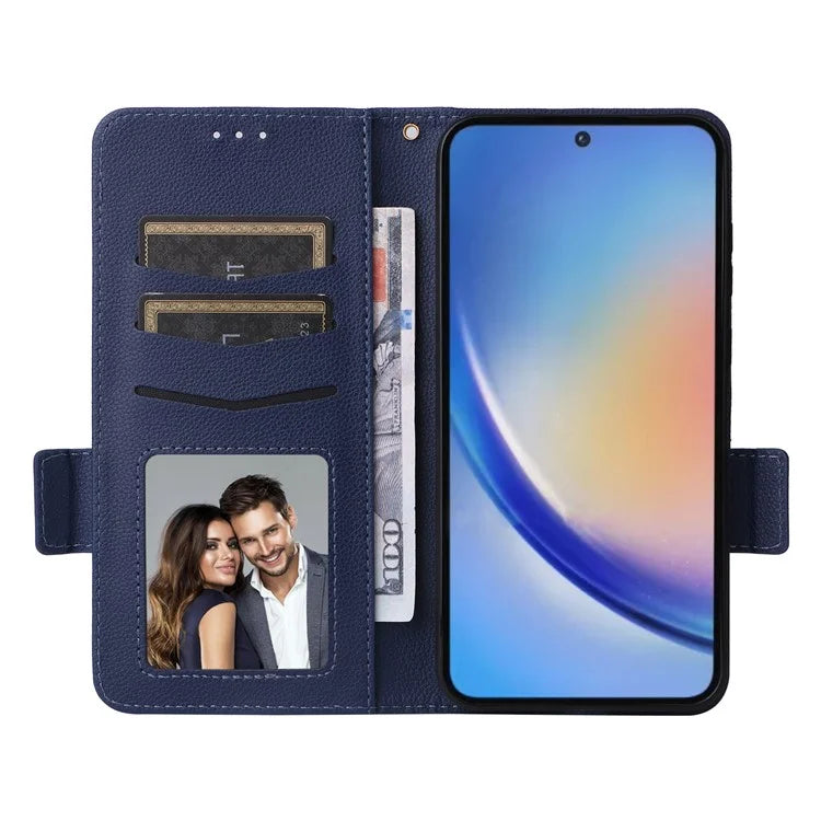 For Samsung Galaxy A35 5G Lychee Texture Leather Case with Wallet Card Slots