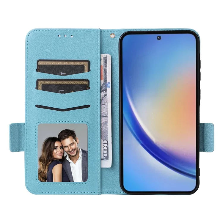 For Samsung Galaxy A35 5G Lychee Texture Leather Case with Wallet Card Slots
