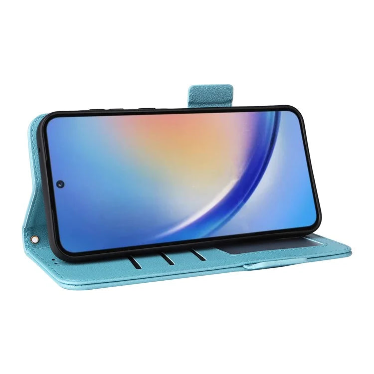 For Samsung Galaxy A35 5G Lychee Texture Leather Case with Wallet Card Slots