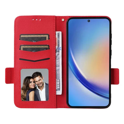 For Samsung Galaxy A35 5G Lychee Texture Leather Case with Wallet Card Slots
