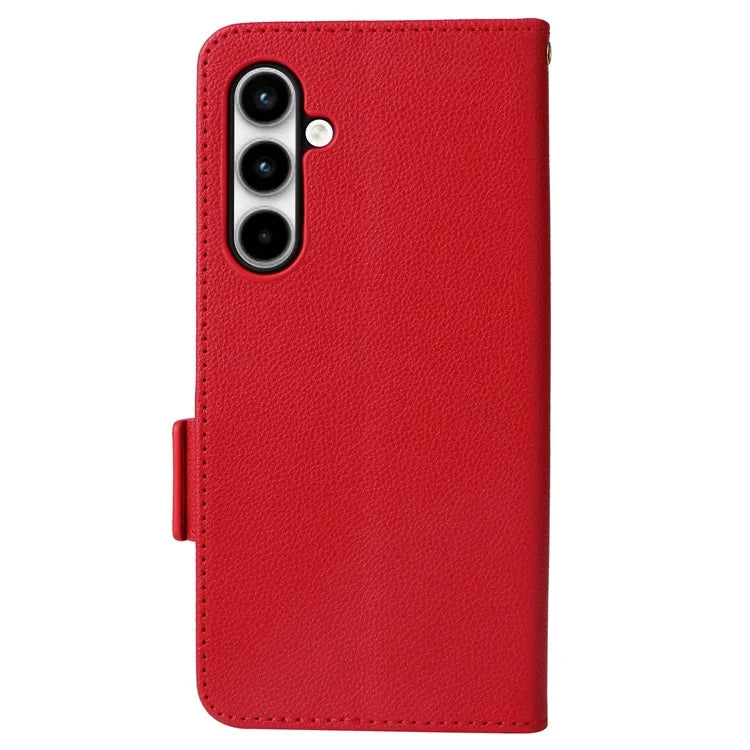 For Samsung Galaxy A35 5G Lychee Texture Leather Case with Wallet Card Slots