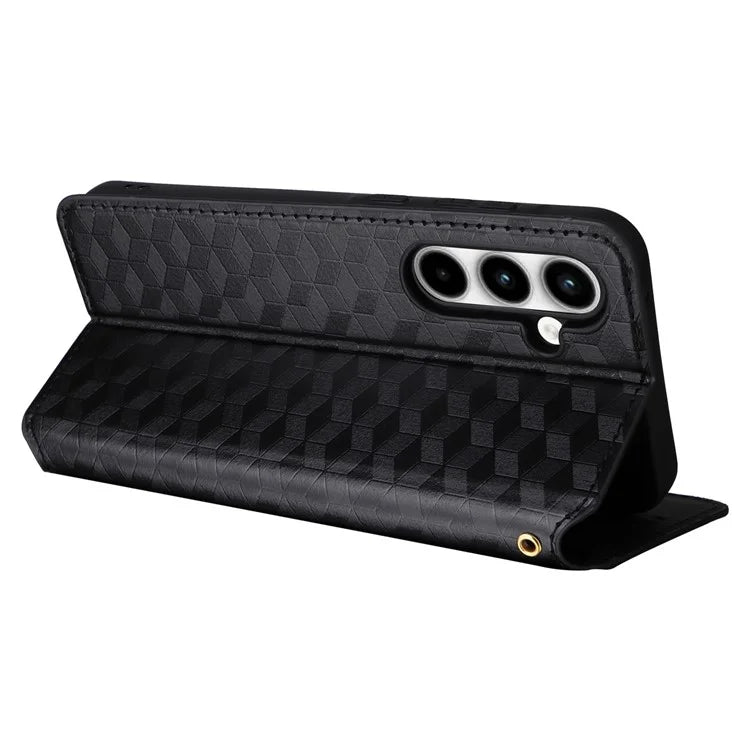 For Samsung Galaxy A35 5G Phone Wallet Leather Case Rhombus Imprinted
