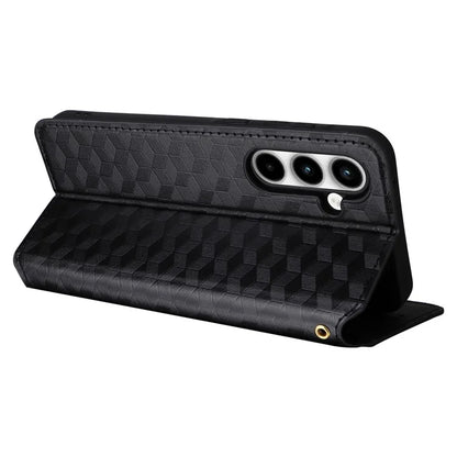 For Samsung Galaxy A35 5G Phone Wallet Leather Case Rhombus Imprinted