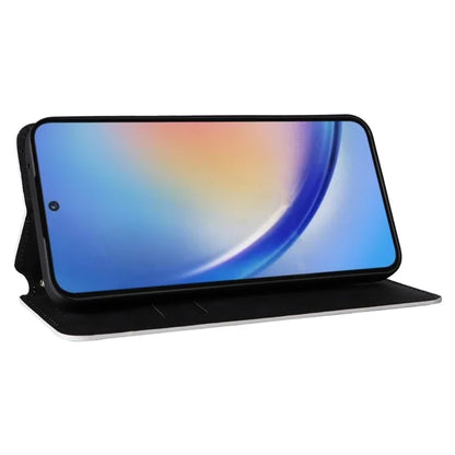 For Samsung Galaxy A35 5G Phone Wallet Leather Case Rhombus Imprinted