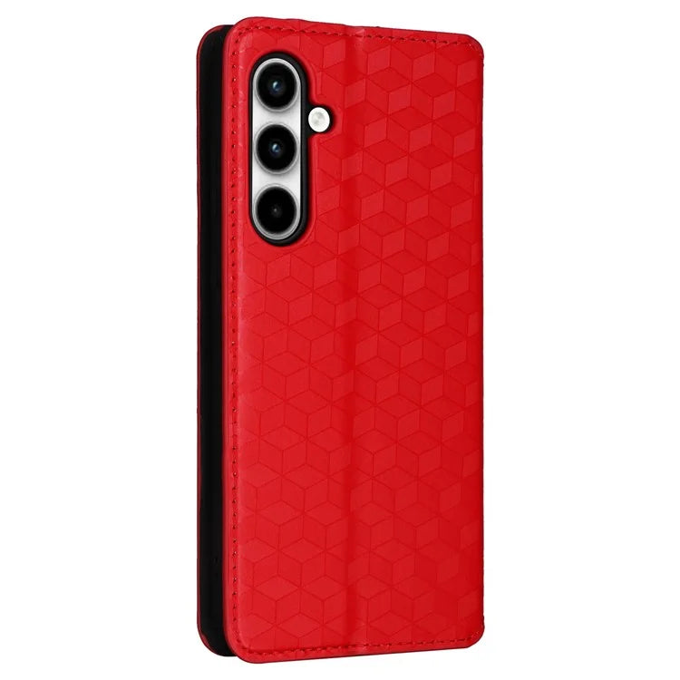 For Samsung Galaxy A35 5G Phone Wallet Leather Case Rhombus Imprinted
