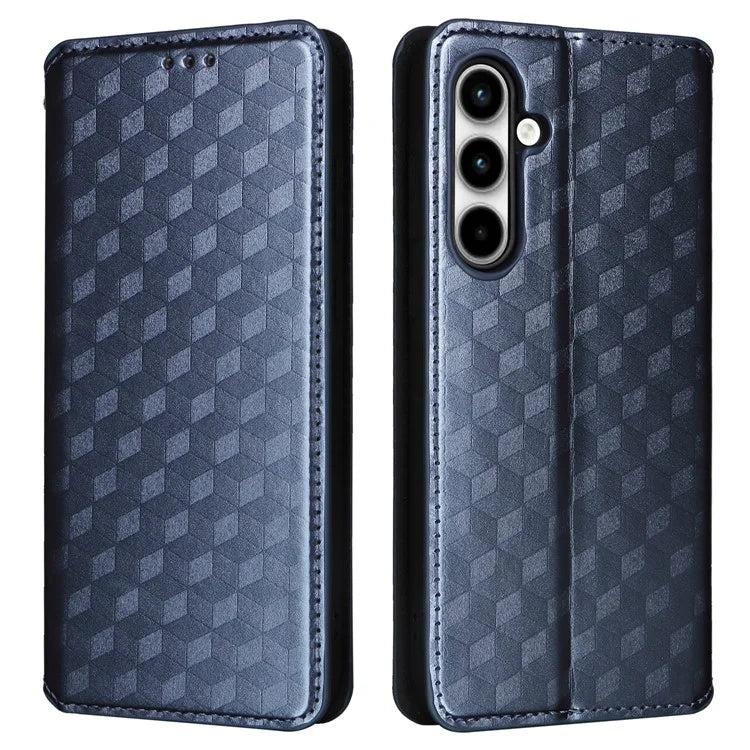For Samsung Galaxy A35 5G Phone Wallet Leather Case Rhombus Imprinted