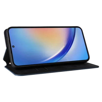 For Samsung Galaxy A35 5G Phone Wallet Leather Case Rhombus Imprinted