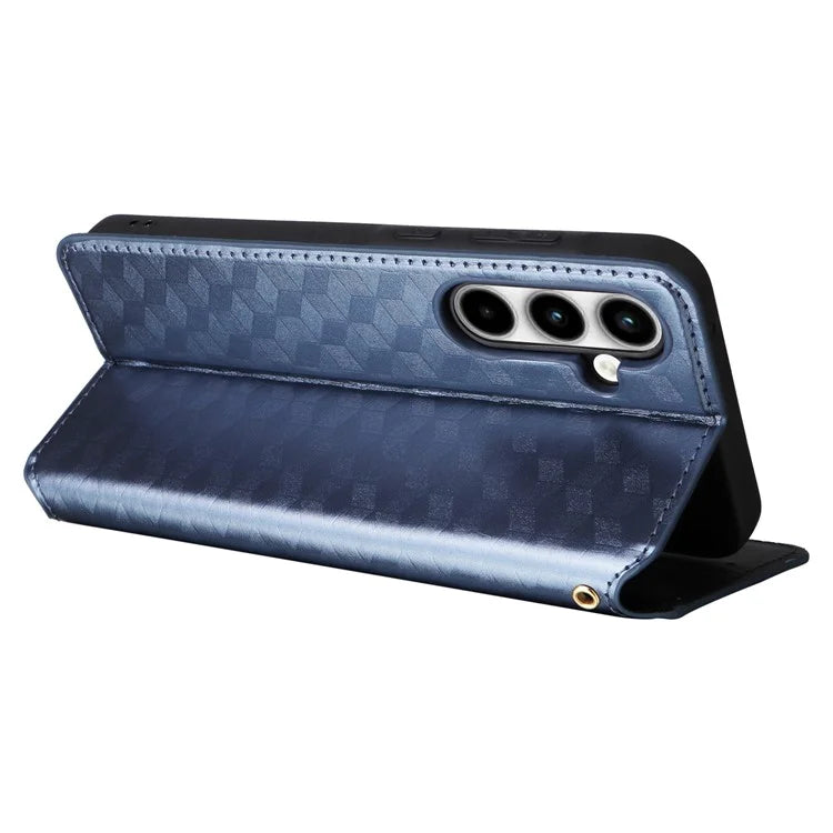For Samsung Galaxy A35 5G Phone Wallet Leather Case Rhombus Imprinted