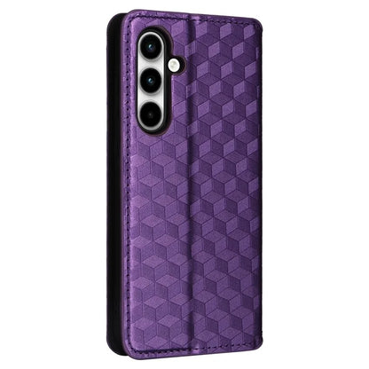 For Samsung Galaxy A35 5G Phone Wallet Leather Case Rhombus Imprinted