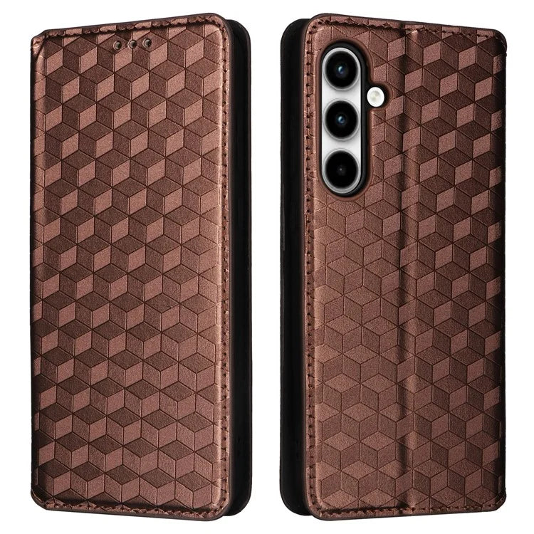 For Samsung Galaxy A35 5G Phone Wallet Leather Case Rhombus Imprinted