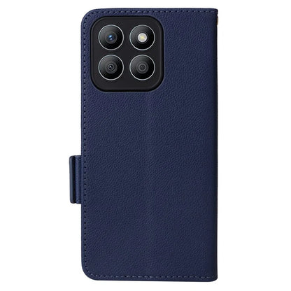 For Honor X8b 4G Phone Leather Case Wallet Cover Litchi Texture