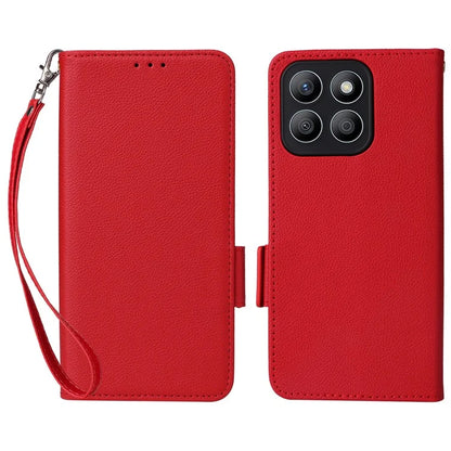 For Honor X8b 4G Phone Leather Case Wallet Cover Litchi Texture