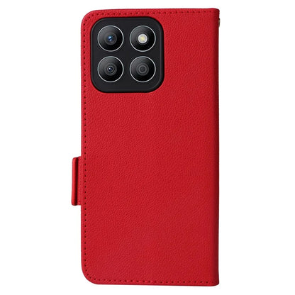 For Honor X8b 4G Phone Leather Case Wallet Cover Litchi Texture