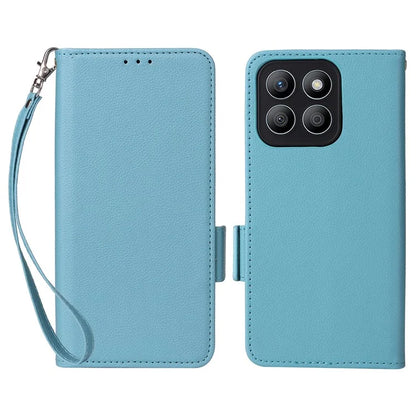 For Honor X8b 4G Phone Leather Case Wallet Cover Litchi Texture
