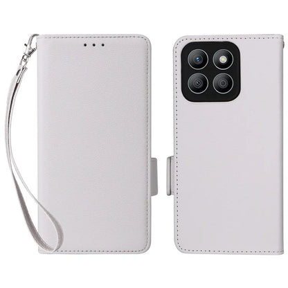 For Honor X8b 4G Phone Leather Case Wallet Cover Litchi Texture