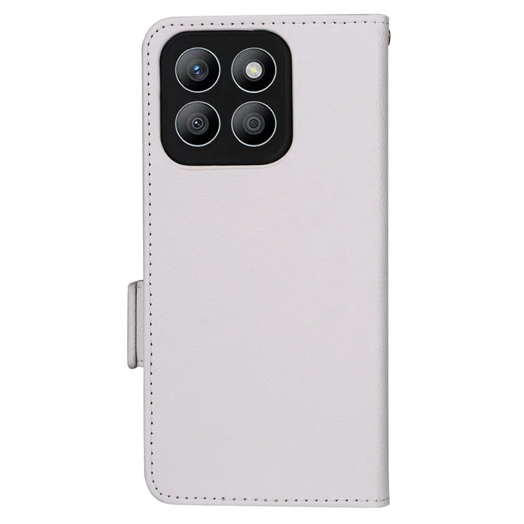 For Honor X8b 4G Phone Leather Case Wallet Cover Litchi Texture