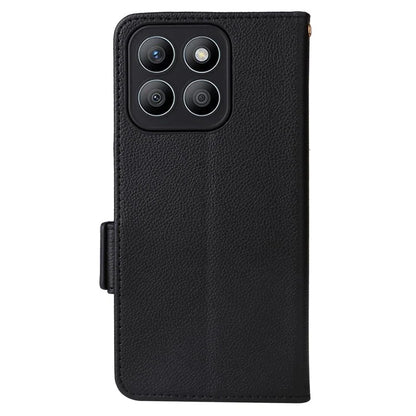 For Honor X8b 4G Phone Leather Case Wallet Cover Litchi Texture