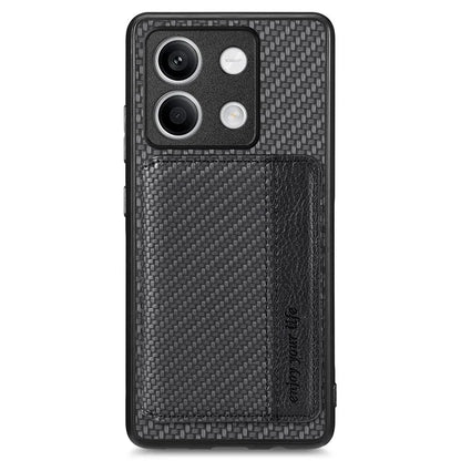 For Xiaomi Redmi Note 13 5G Case Carbon Fiber Texture PU Leather Coated PC+TPU Phone Shell